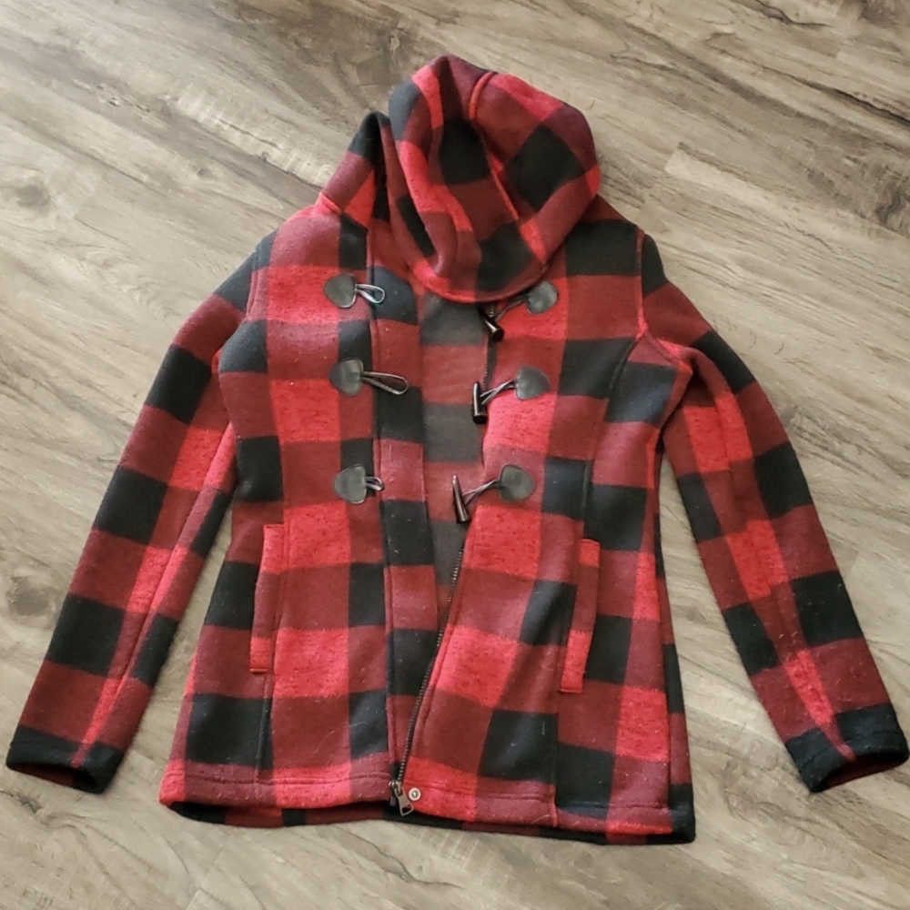 Plaid girls' jacket